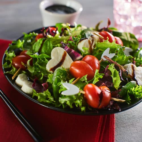 Balsamic Mozzarella Valentine’s Day Salad