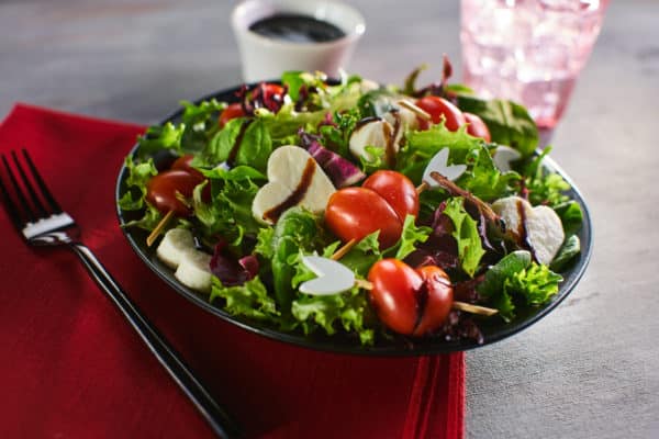 Balsamic Mozzarella Valentine’s Day Salad