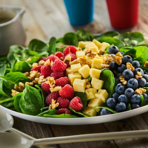 Red, White & Blueberry Spinach Salad