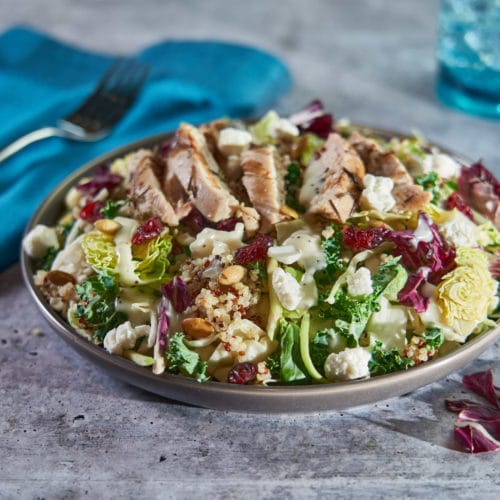 Chicken with Ancient Grains Kale Salad