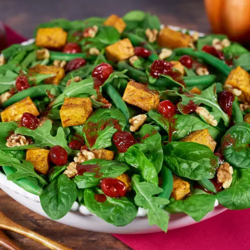 Cranberry Sweet Potato Spinach Salad
