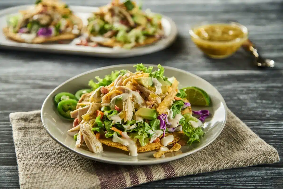 Kickin’ Chicken Tostadas