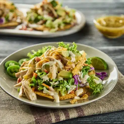 Kickin’ Chicken Tostadas