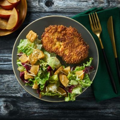 Pork Schnitzel with Italian Balsamic Plum Salad