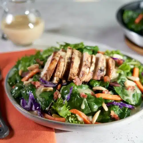 Grilled Chicken with Warm Spinach Salad