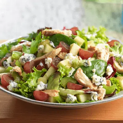Chicken Spring Mix Salad with Grapes and Gorgonzola
