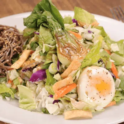 Chilled Sesame Soba Noodle with Asian Chopped Salad