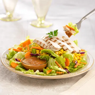 Grilled Chicken Salad with Ranch BBQ Dressing