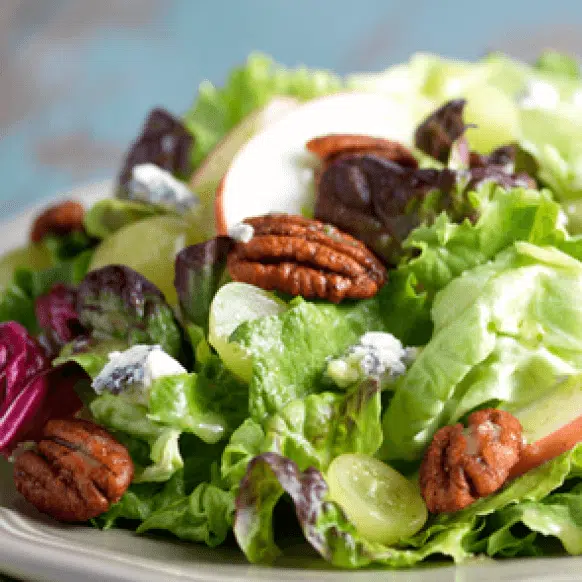 Candied Pecan, Maytag & Basil Salad