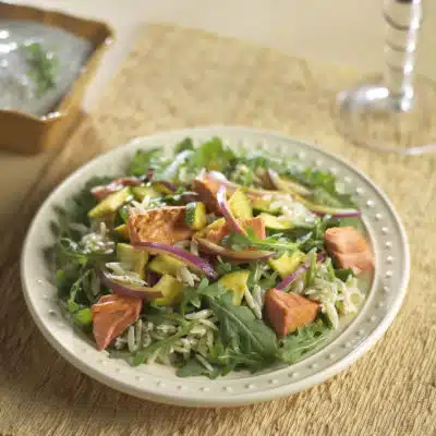 Salmon & Curried Orzo Salad