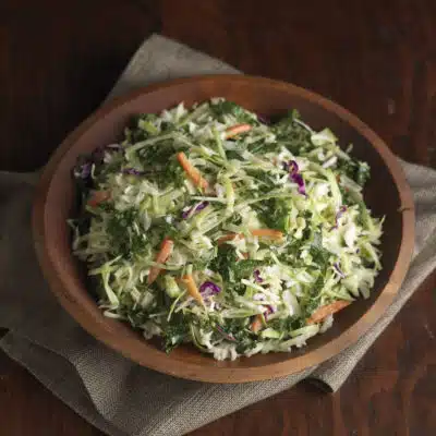 Rainbow Sesame Slaw with Kale