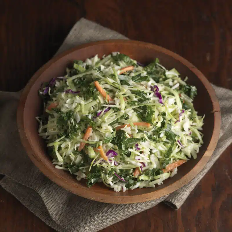 Rainbow Sesame Slaw with Kale