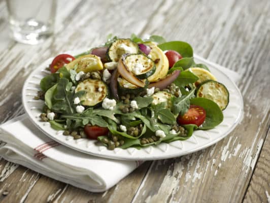 Squash, Lentil & Goat Cheese Salad