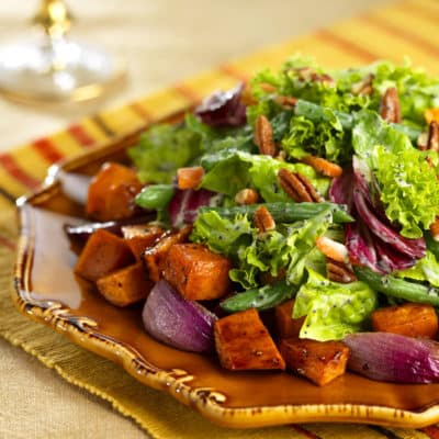 Roasted Yam & Pecan Salad Recipe