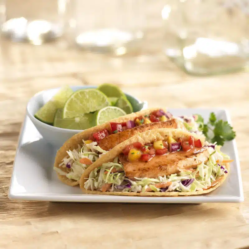 Salmon Slaw Tacos