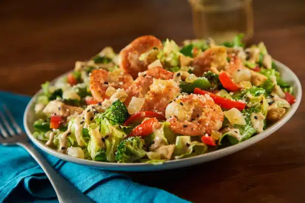 Shrimp & Veggie Stir Fry Asian Caesar Salad