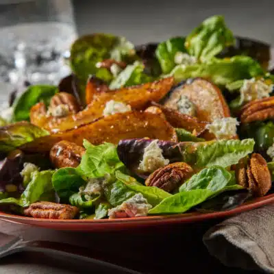 Spiced Pecan and Roasted Pear Salad