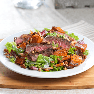 Steak Salad with Yams & Pecans