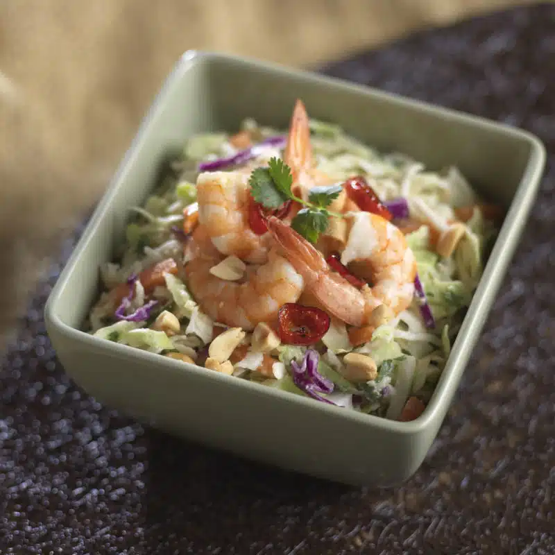 Thai Peanut Slaw & Spicy Shrimp