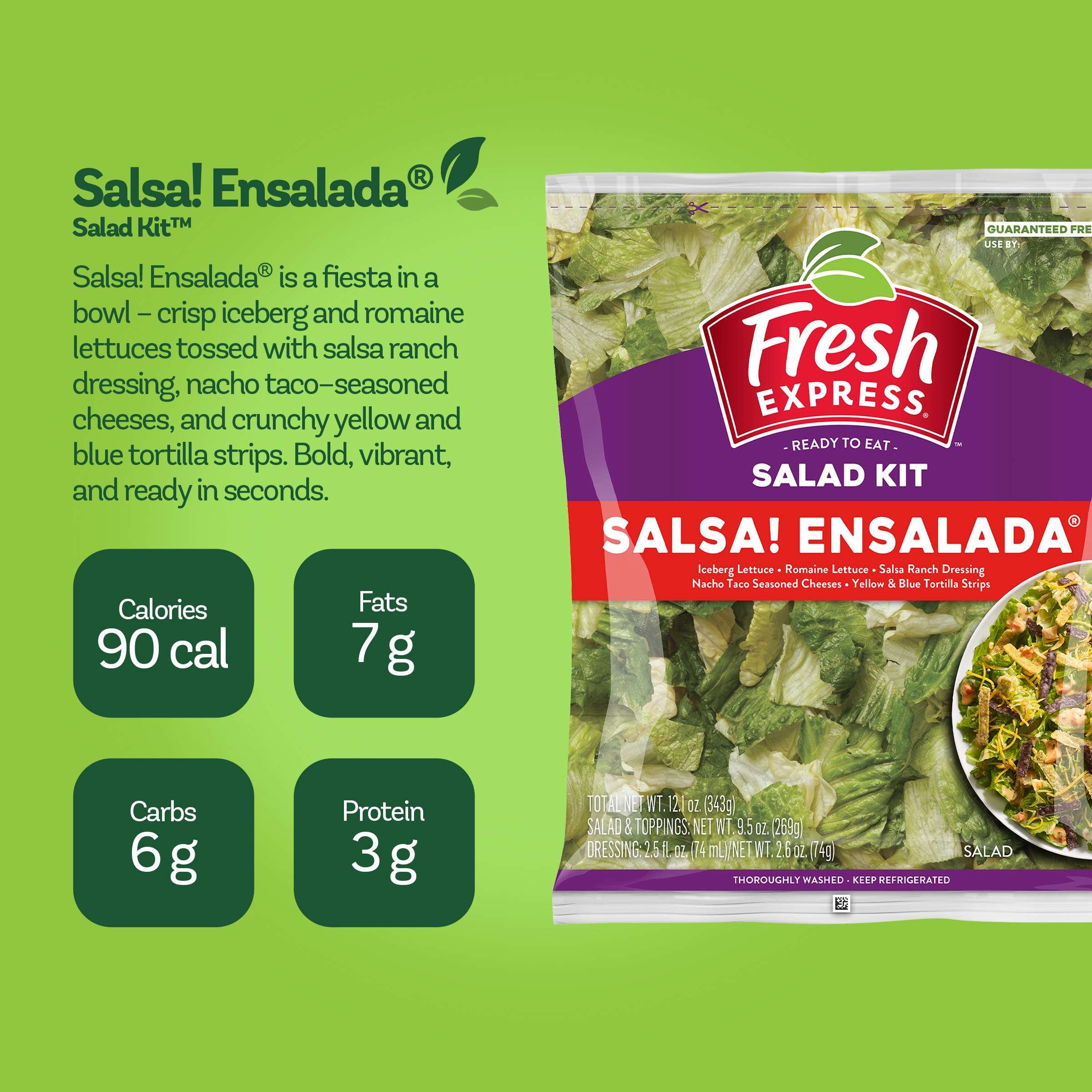 Salsa! Ensalada Salad Kit - Fresh Express Salsa! Ensalada Salad Kit - Fresh Express