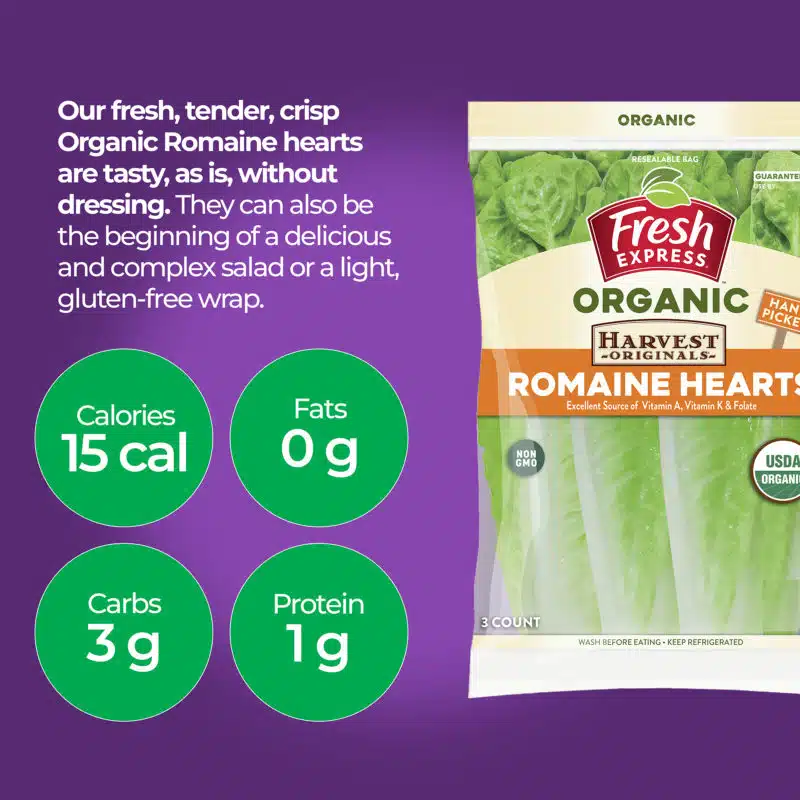 Organic Romaine Lettuce Hearts