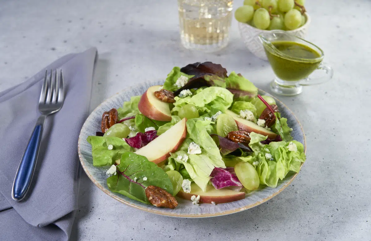 Candied Pecan, Blue Cheese & Basil Salad