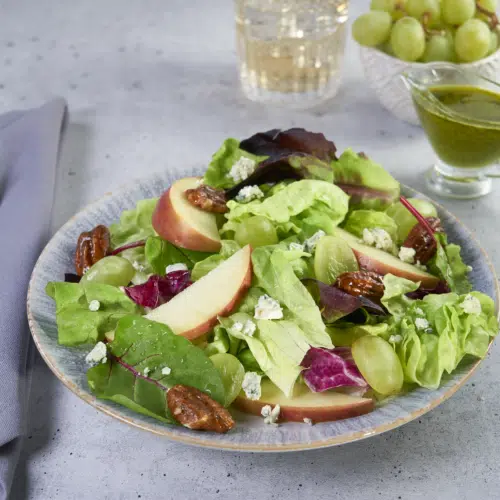 Candied Pecan, Blue Cheese & Basil Salad