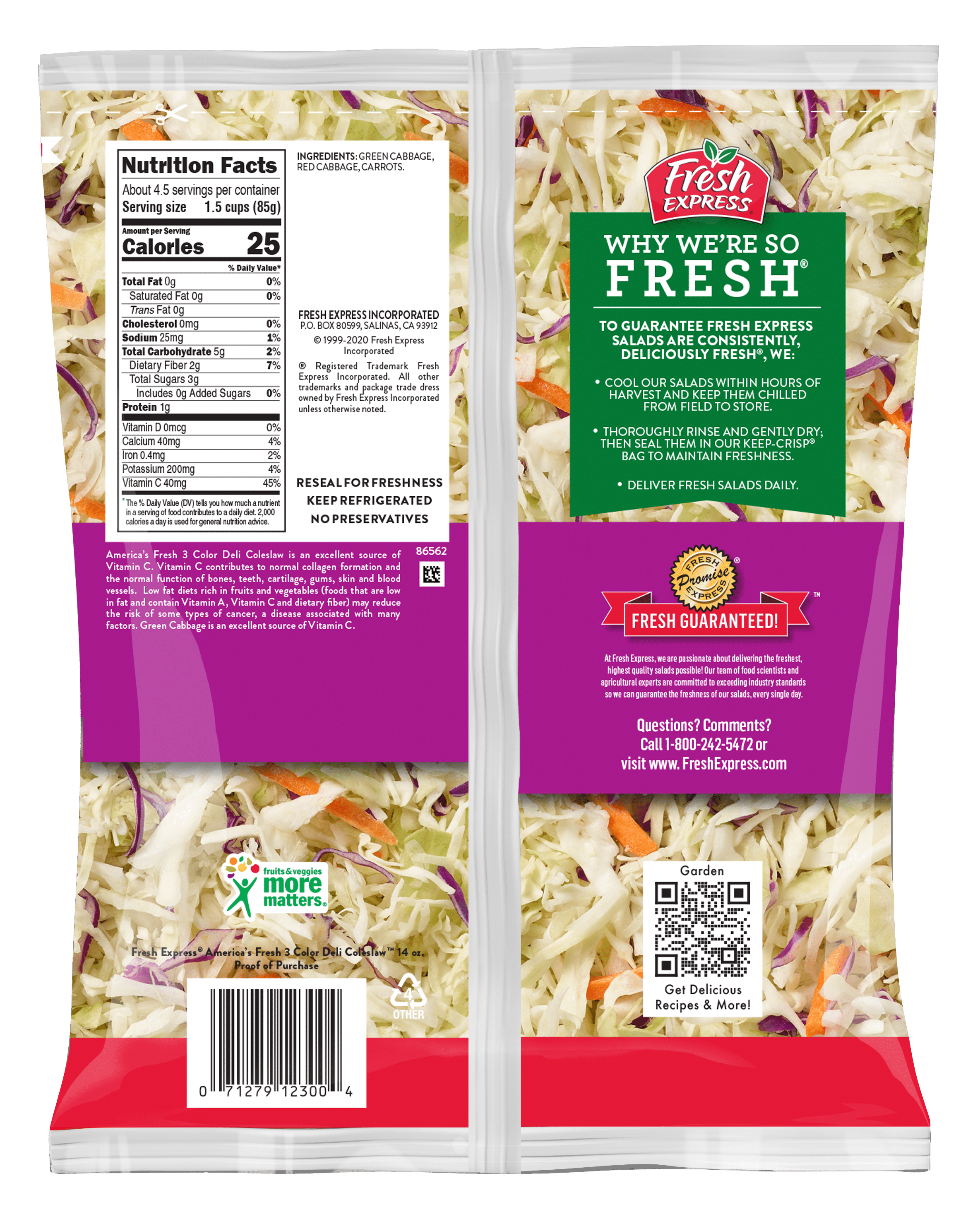 3 Color Deli Coleslaw™ Kit Fresh Express