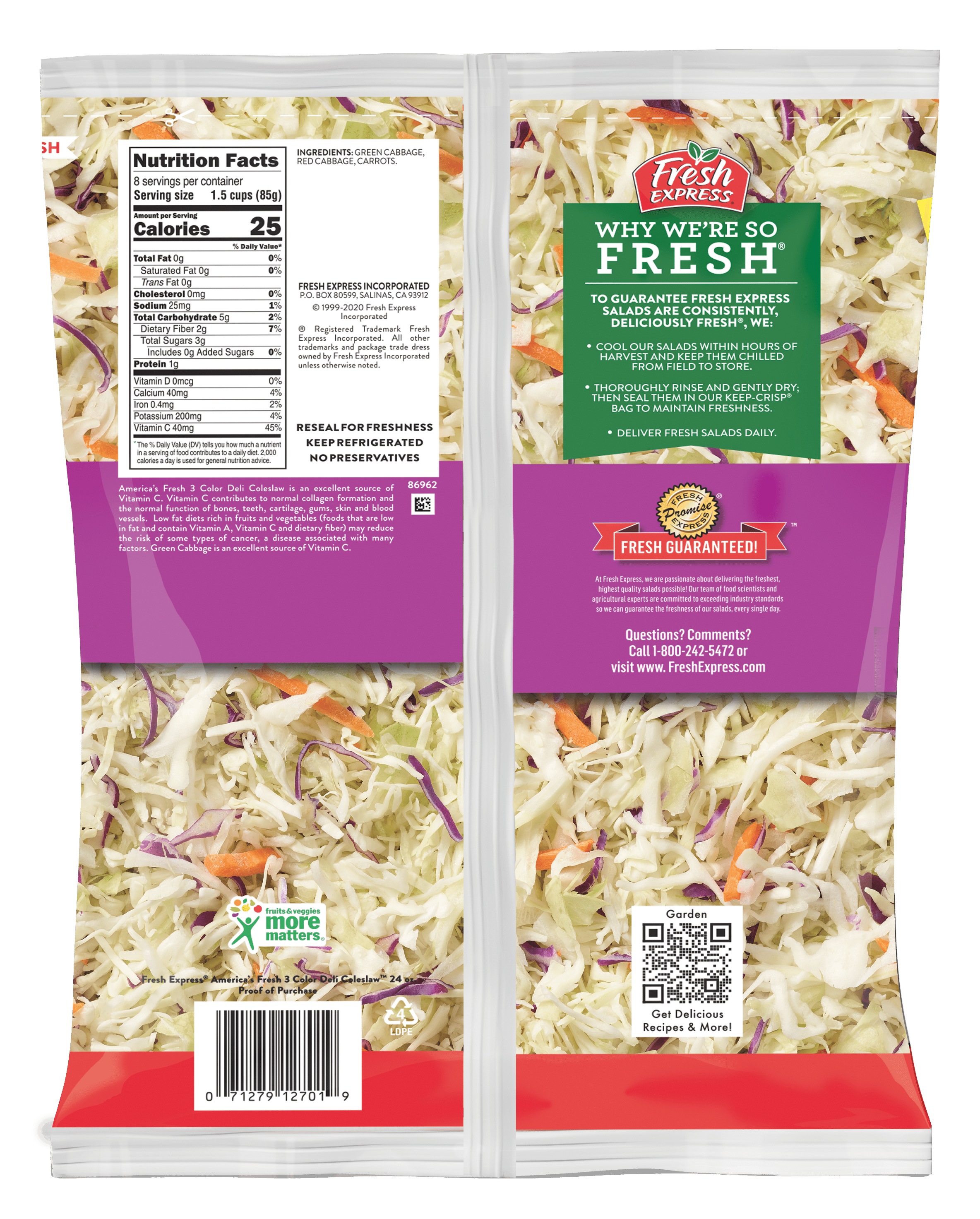 3 Color Deli Coleslaw ™ Kit (Family Size) Fresh Express