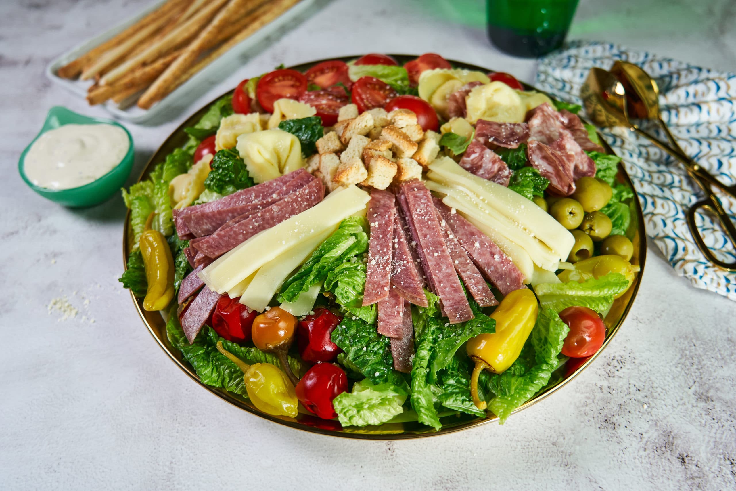 Italian Antipasto Caesar Salad