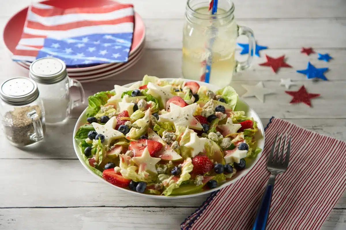 Red, White, Blue Gorgonzola Salad