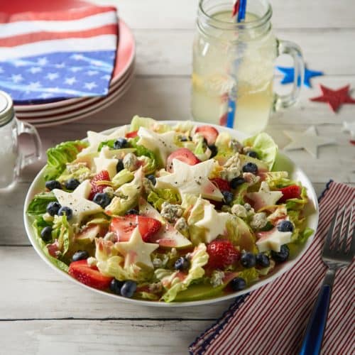 Red, White, Blue Gorgonzola Salad