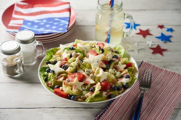 Red, White, Blue Gorgonzola Salad