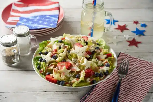 Red, White, Blue Gorgonzola Salad