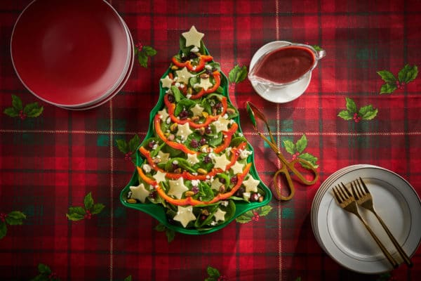 Spinach Christmas Tree Salad