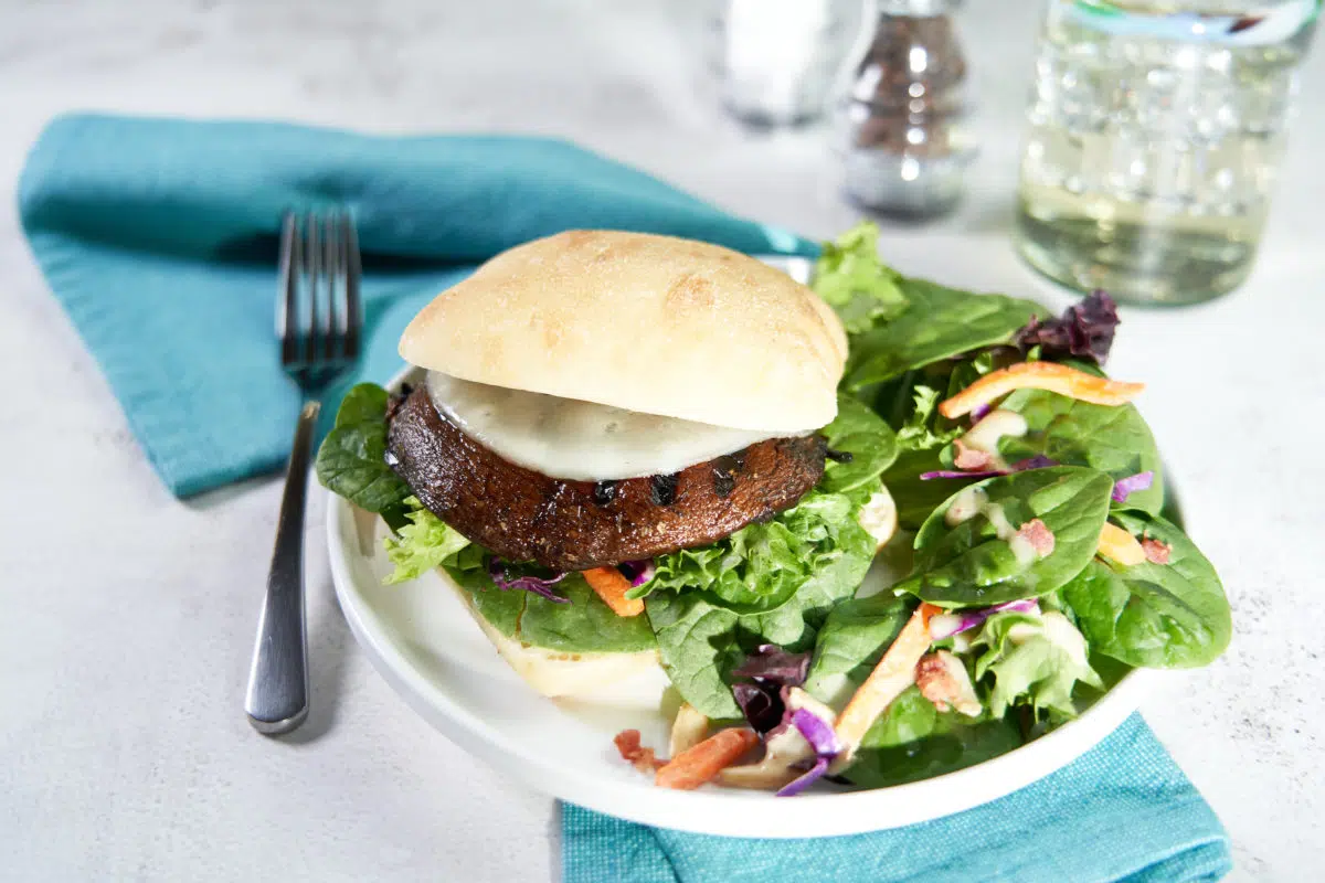 Grilled Portobello Spinach Burger