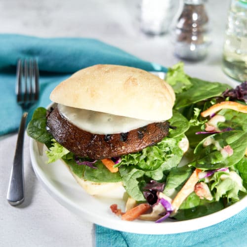 Grilled Portobello Spinach Burger