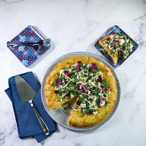 Crispy Skillet Latke with Sweet Kale Salad