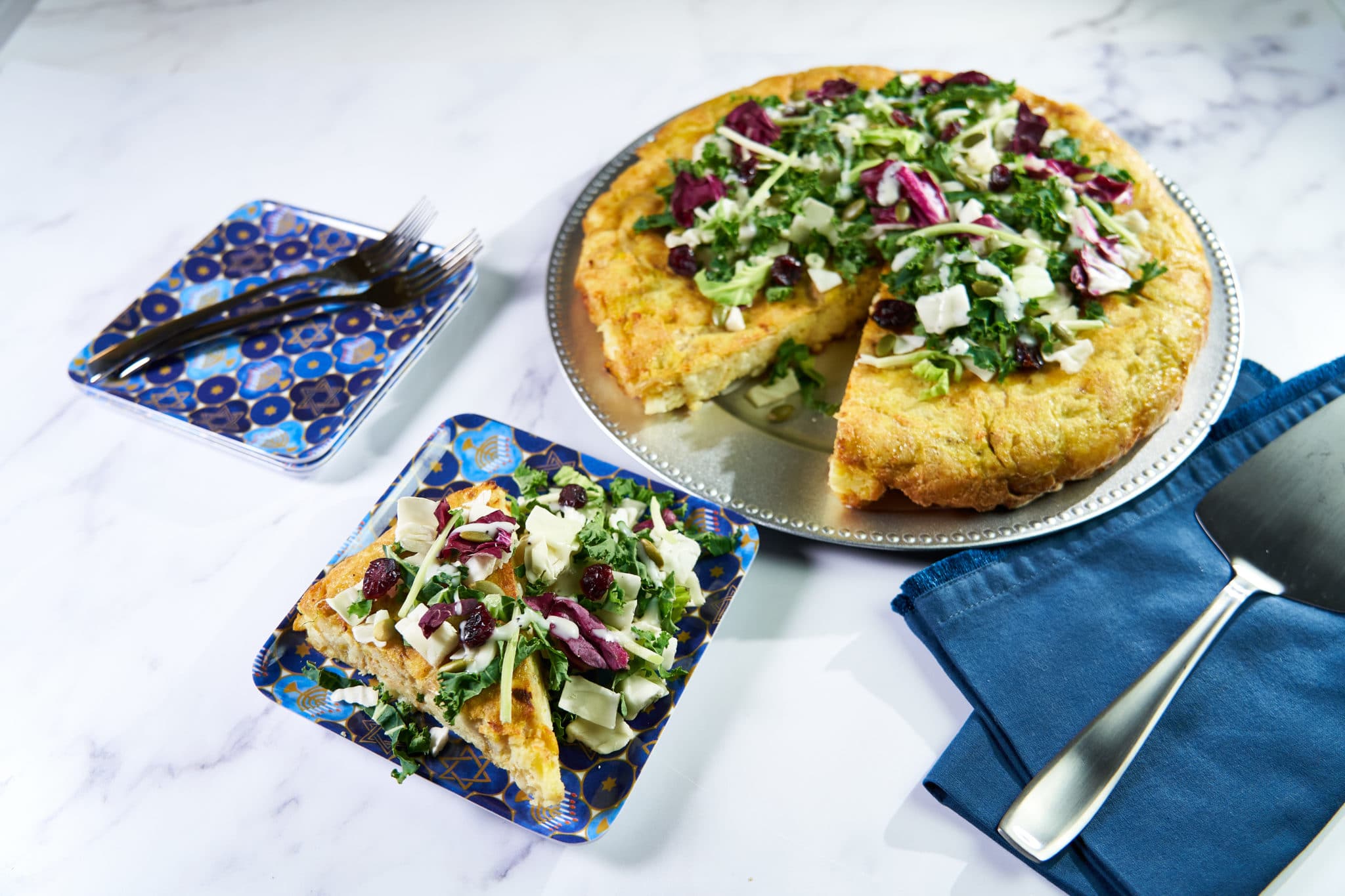 Crispy Skillet Latke with Sweet Kale Salad Fresh Express