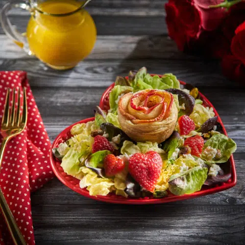 Apple Rose Strawberry Heart Salad 1
