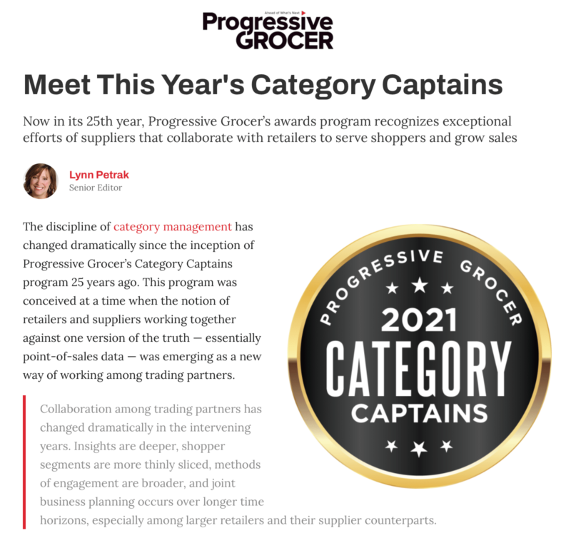 PROGRESSIVE GROCER'S CATEGORY CAPTAIN 1