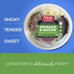Spinach & Bacon Gourmet Cafe Salads® Salad Bowl Flavor profile