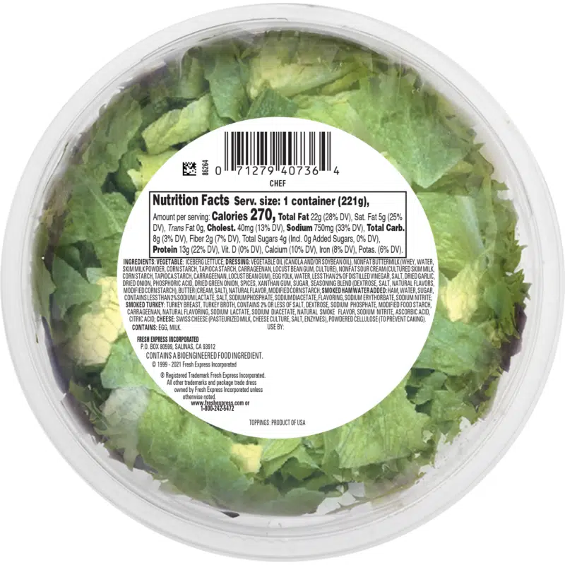 Gourmet Cafe Salads® Chef Salad Kit