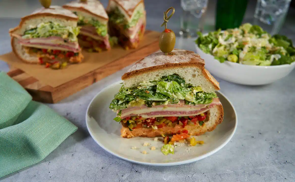 Muffuletta Caesar Sandwich 1