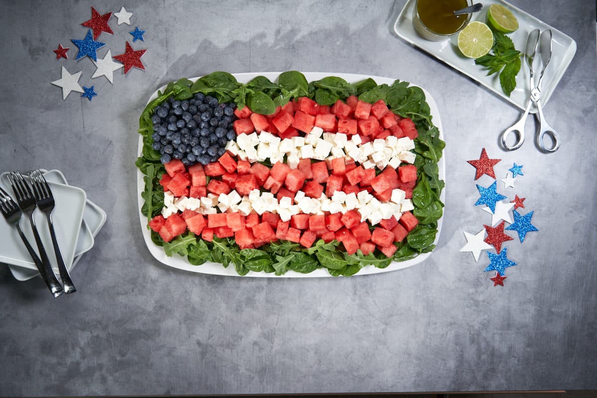 Watermelon Flag Salad with Props