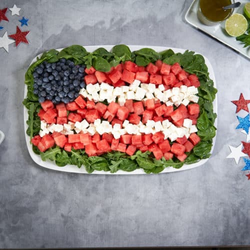 Watermelon Flag Salad with Props