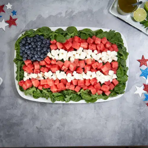 Watermelon Flag Salad with Props