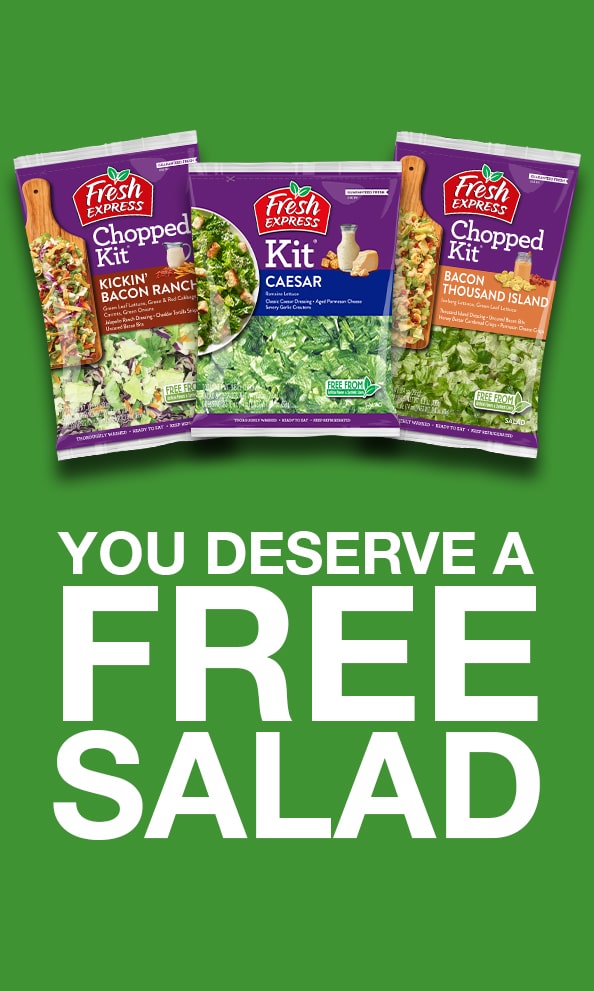 You deserve a free salad