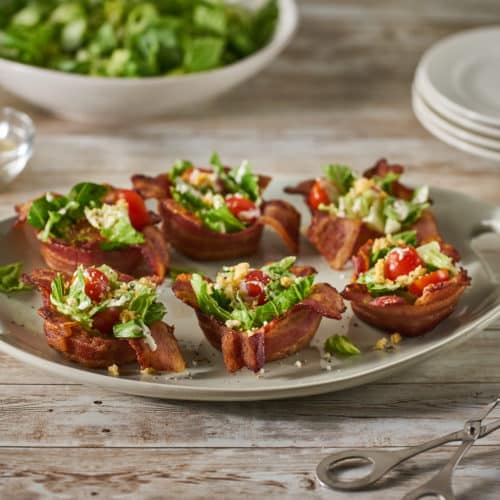 BLT Caesar Salad Cups