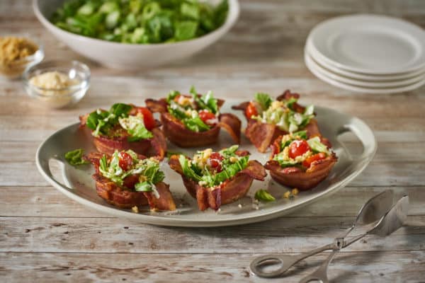 BLT Caesar Salad Cups